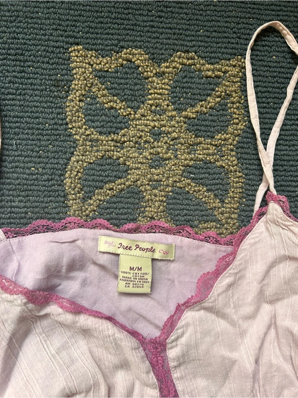 Free People Pale Pink Lace-Trim Slip Dress - Picture 3 of 11